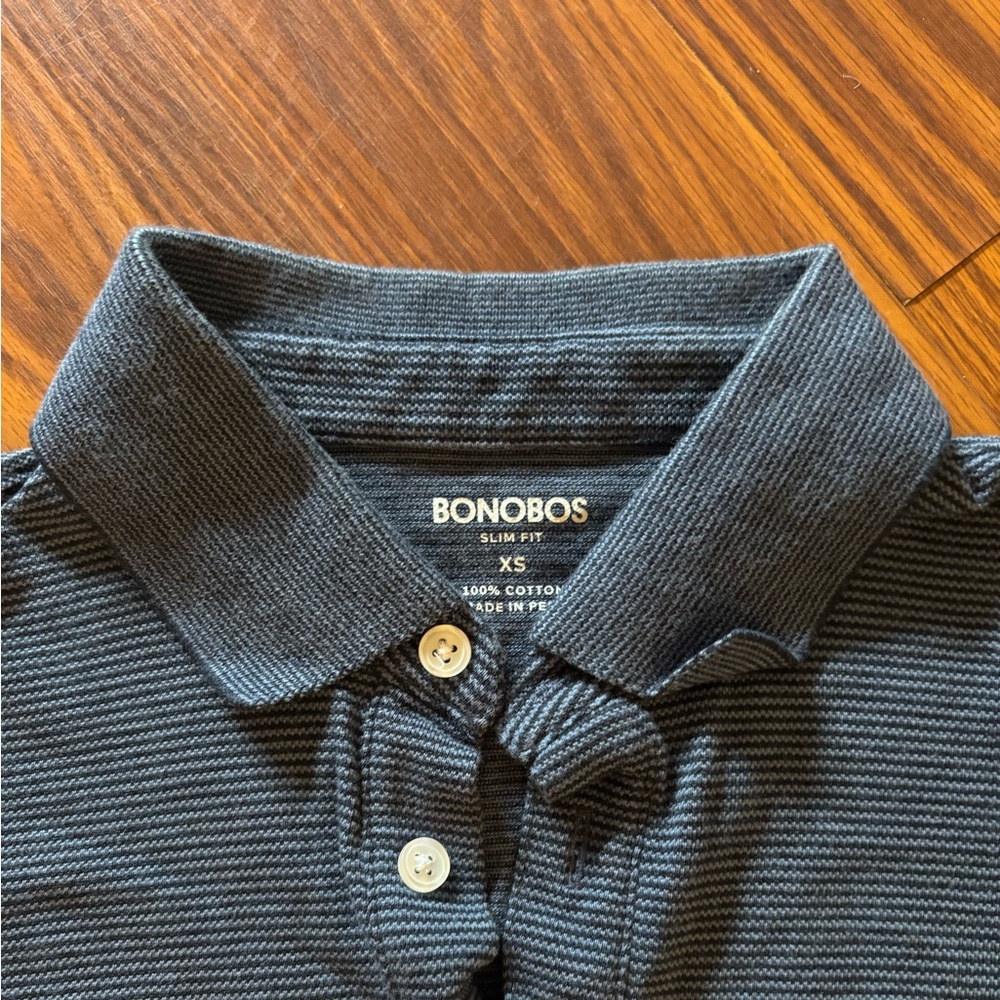 Bonobos Charcoal Striped Polo